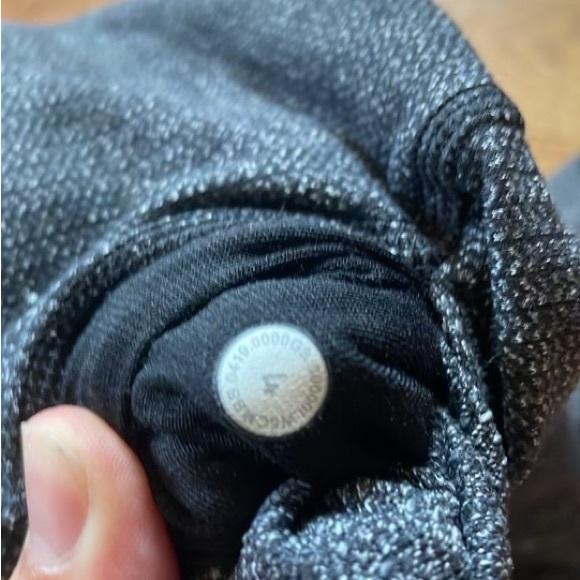 Lululemon leggings wunder under variegated knit knitted grey gray tights - Picture 3 of 5